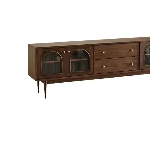 

Nordic small apartment solid wood TV cabinet, living room furniture locker medieval