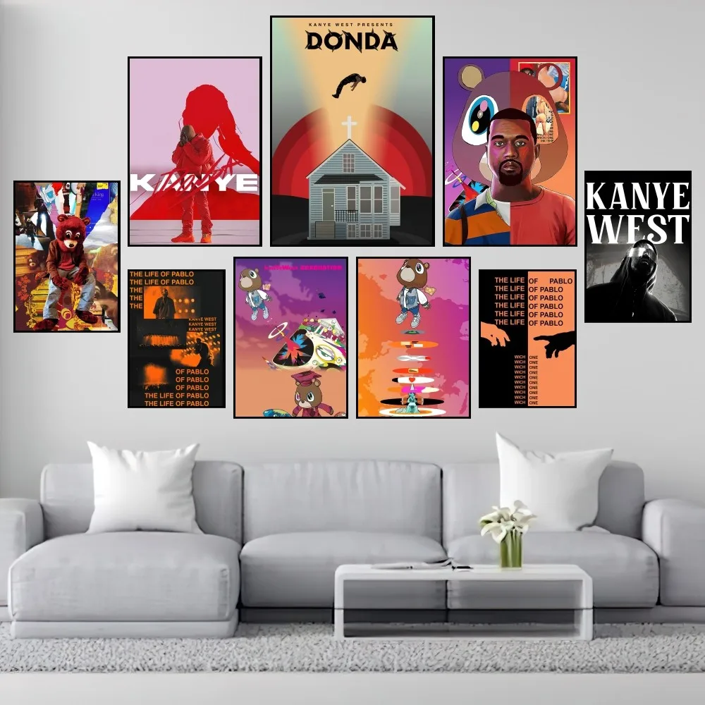 Rapper Kanye West Donda Poster Prints Wall Painting Bedroom Living Room Decoration Office Small