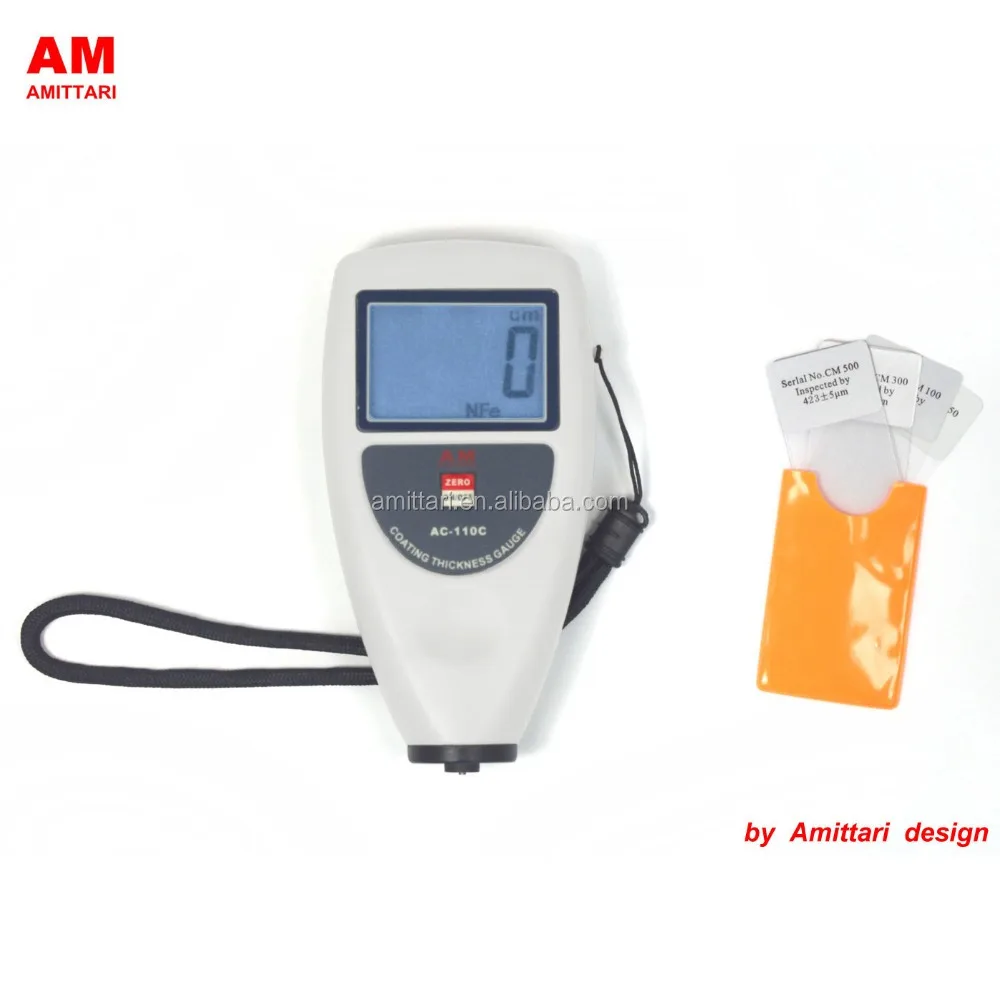 Misuratore di spessore di vernice per auto digitale e tascabile AC-110C FN 0~1250um
