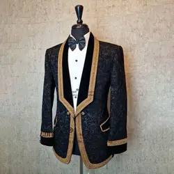 Luxe Kristal Jacquard Bruidegom Smoking Sjaal Revers Heren Pakken Bruiloft Beste Man Blazer Set Trajes Elegante Para Hombres