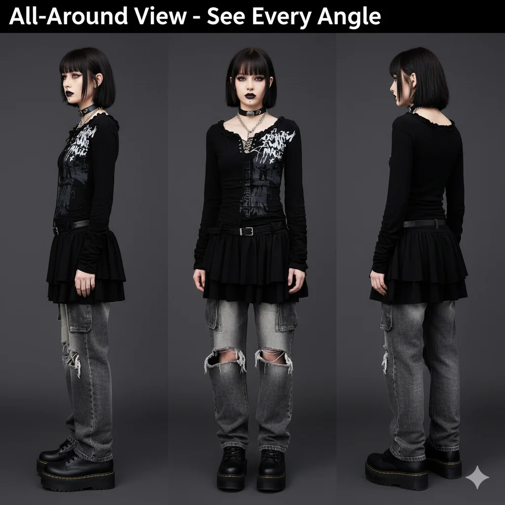 Subcultural Punk Gothic Retro Dress Fake Two Piece Plaid Patchwork Layered Maxi Dress Lace Trim For Women Daily Wear