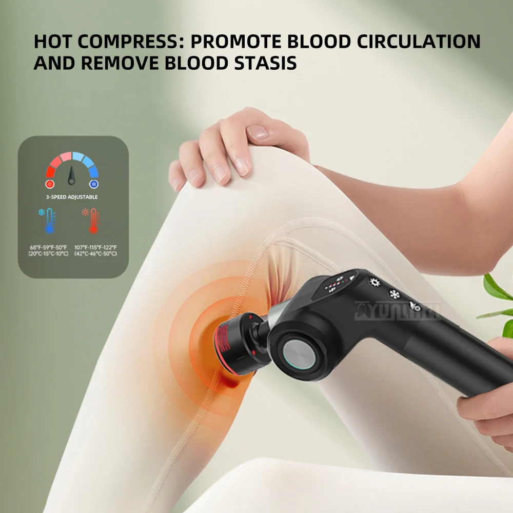 Yunlin Li Hot and cold fascia gun stretching and folding long handle
