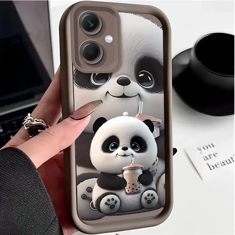 Riesenpanda-Silikon-Handyhülle für Xiaomi Redmi Note 13 12 Pro Plus 4G 5G 13C 12C Turbo 11 11S 10 10S 9 10A 10C 9C A2 A1 Cover