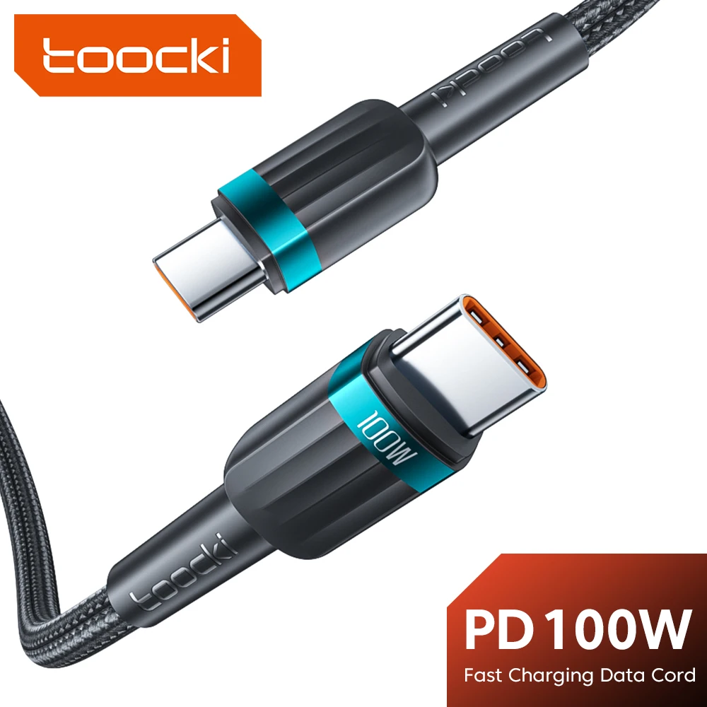 Toocki Type C To Type C Cable PD100W 60W USB C Cable For Xiaomi 12 Poco Realme Samsung 5A Fast Charger Type C For Macbook Laptop