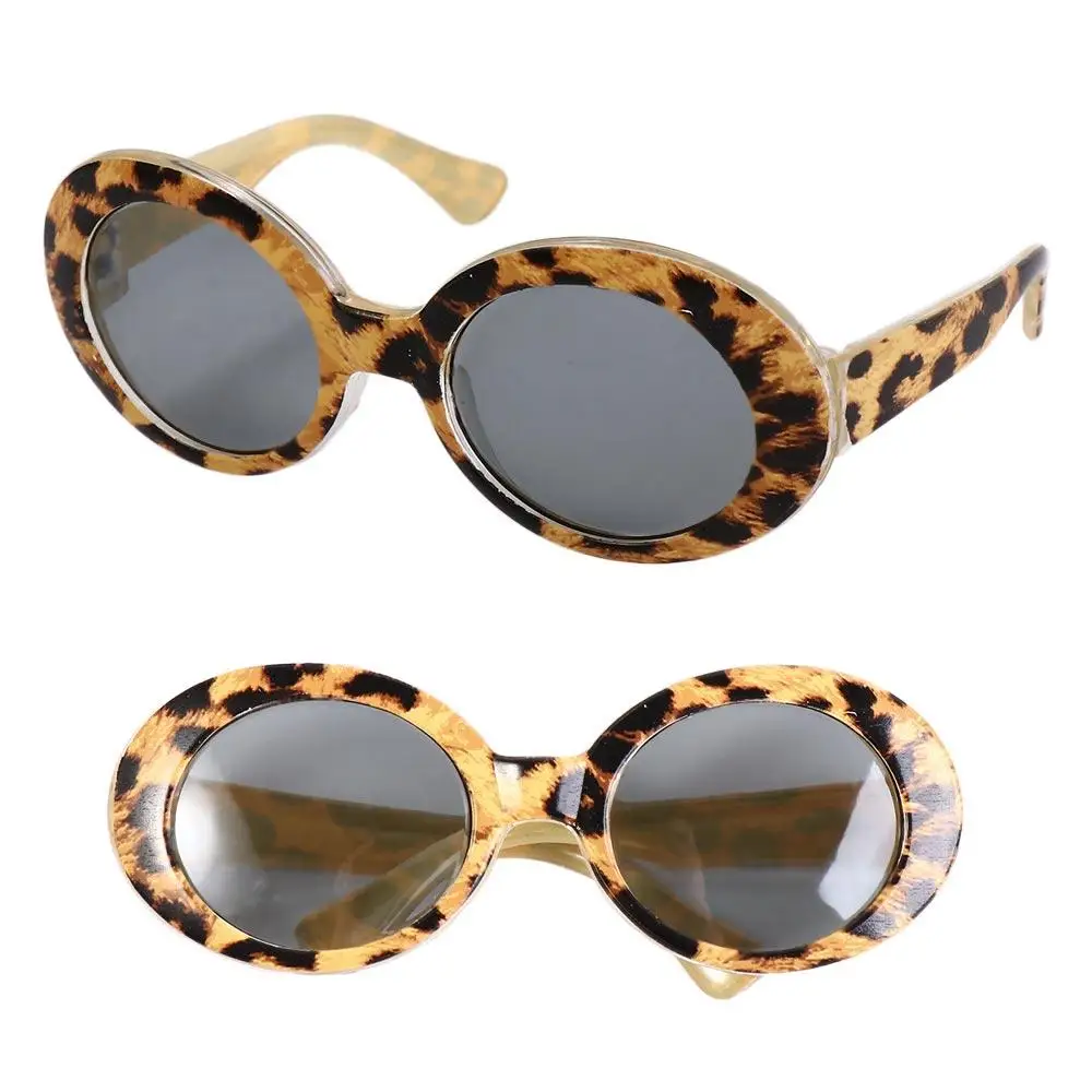 صور الدعائم تلبيس دمية نظارات إطار دائري موضة الحيوانات الأليفة النظارات الشمسية البلاستيكية دمى صغيرة النظارات الفتيات