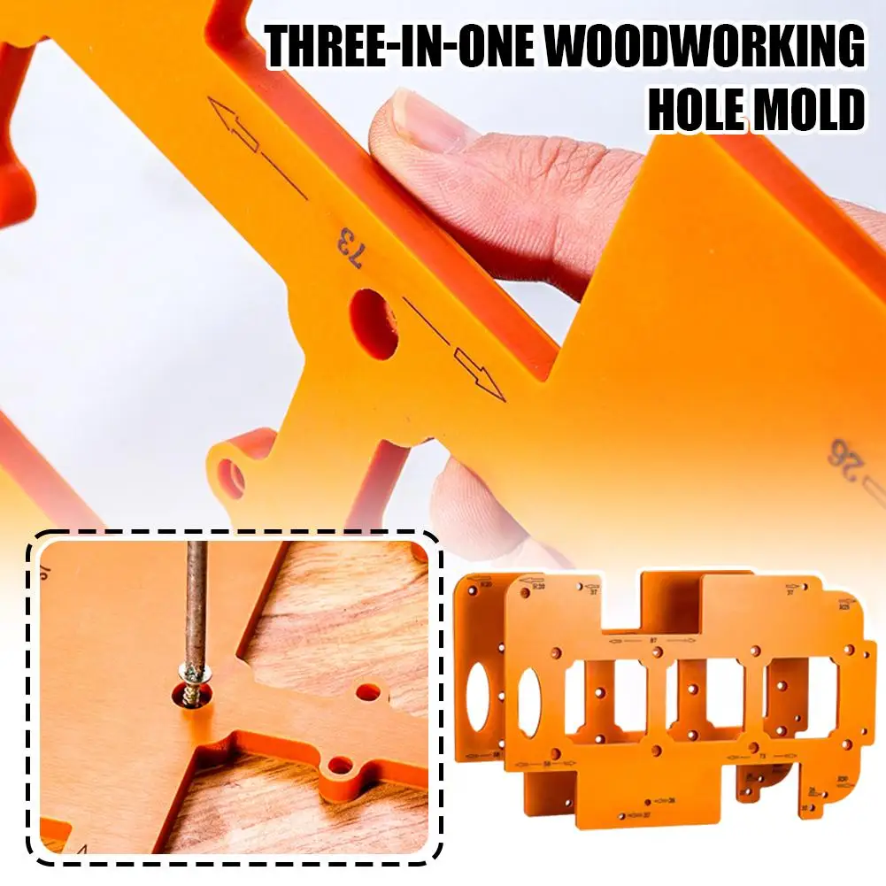 3 In 1 Invisible Embedded Handle Slotting Template Tool Slotting Door Cabinet Mould Opening Door Wooden Drawer Woodworking H1F8