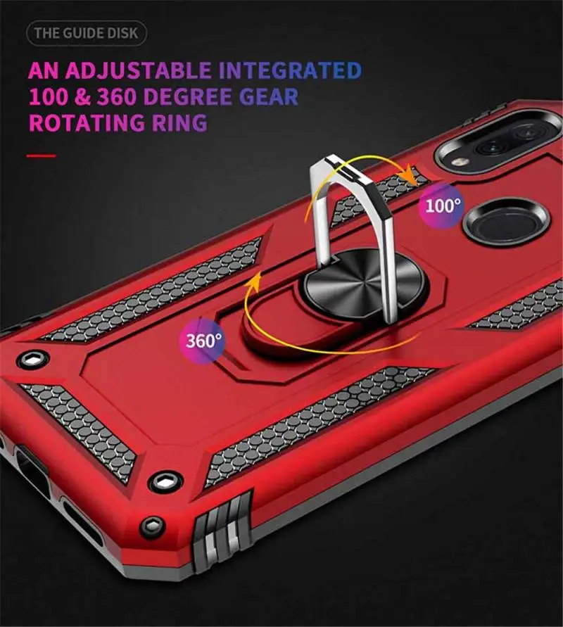 for Xiaomi Redmi Note 8T Case Cover Armor Rugged Military Shockproof Magnetic Car Holder Ring Case for Xiaomi Redmi Note 8T 8 T