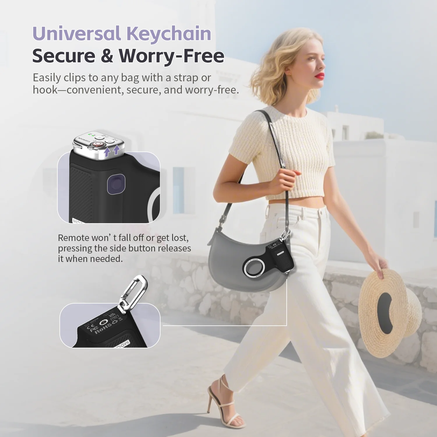 قبضة هاتف COMITOK المغناطيسية مع مقبض تصوير محمول للتحكم عن بعد لمقاطع فيديو مدونة فيديو iPhone، عملية سهلة بيد واحدة