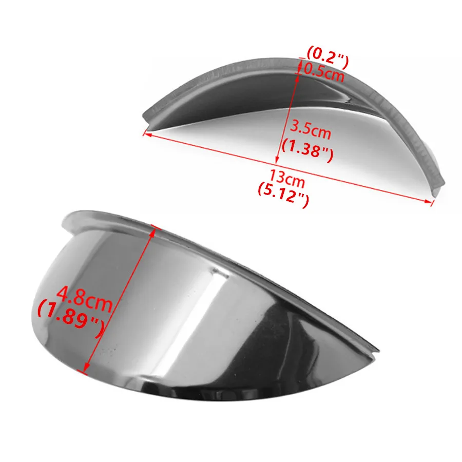 Chrome Metal Universal Motorcycle Headlight Visor 5.2\