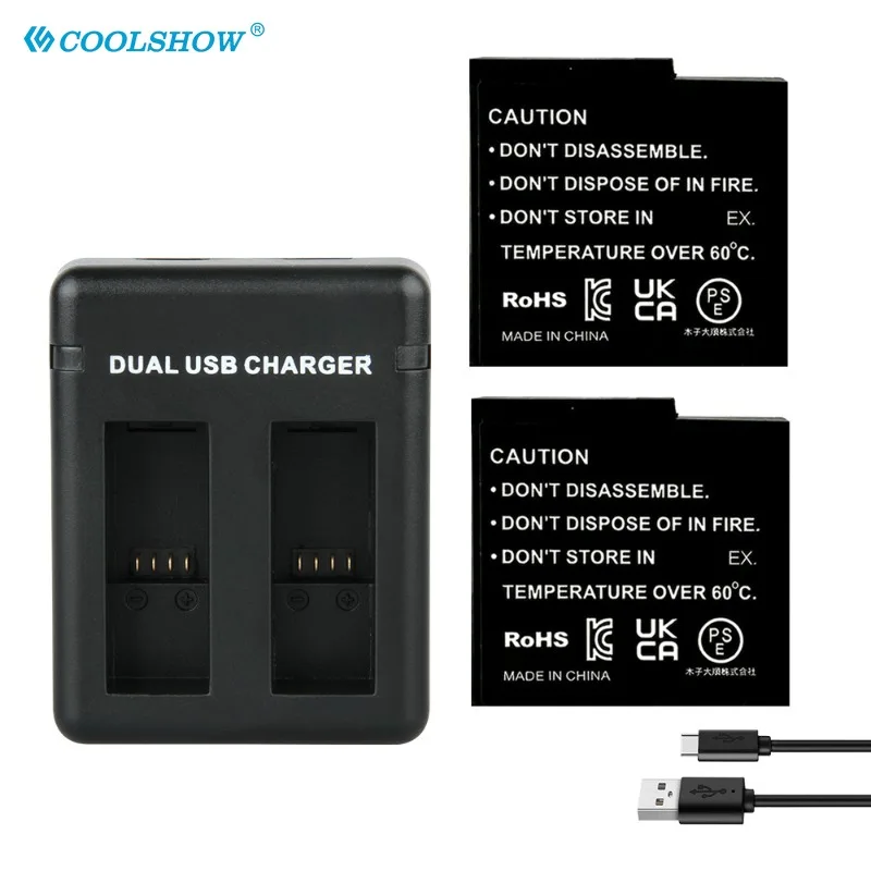 Coolshow 1700mAh Batteries For Insta360 Ace Pro Battery Charger 360 Action Camera Battery for Insta360 Ace Accessories