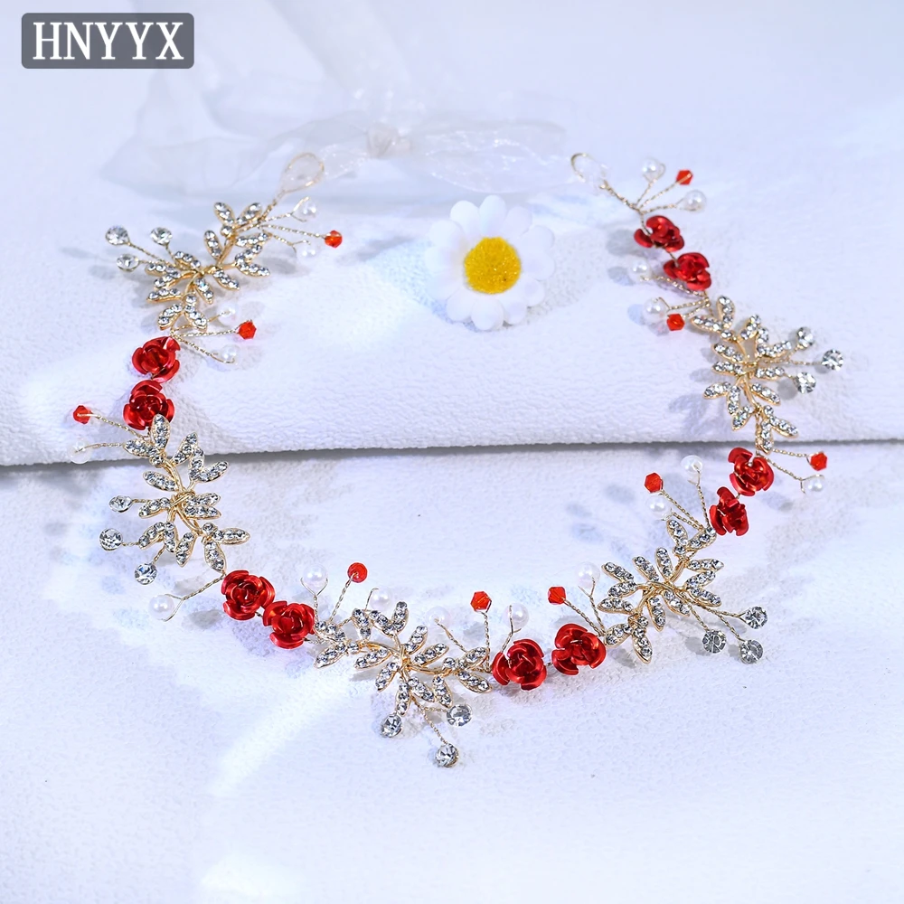 HNYYX Rose Wedding Dress Sashes Exquisite Rhinestone Belts Fashion Bride Waist Decoration Women's Formal Dress Accessories SA364