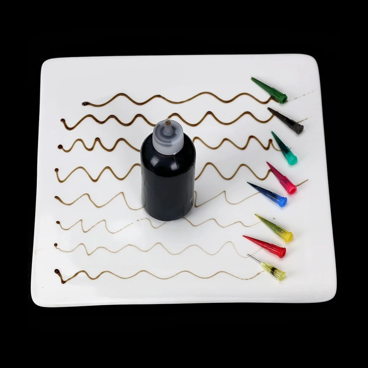 

7pcs Squeeze Bottles Set Plastic Jam Pot With Multiple Nozzles Ketchup Dispenser For Sauce Cake Decoration Drawing Tools