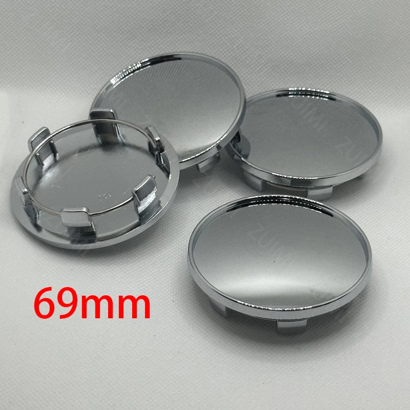 4Pcs 69mm Car Wheel Center Cap Blank No Logo For Audi Rim Hub Centre Caps Hubcap Cover Accessories Fit 65mm Car Wheels Sticker