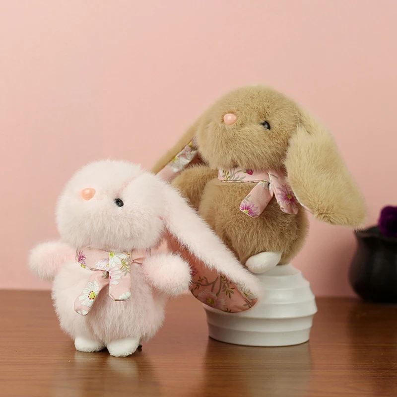 Brinquedo macio de coelho rural encantador, parceiro de dormir infantil, imaginação de desenhos animados, presente ideal para crianças