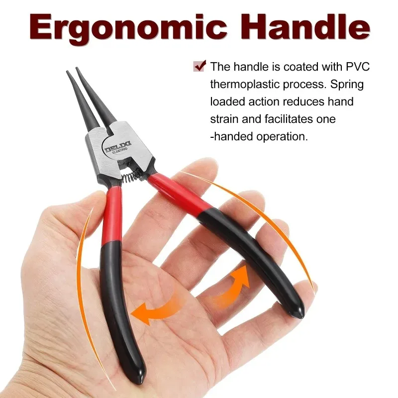 1pcs 5-In Dual Use Industrial Grade Snap Ring Pliers for Both Internal and External Use Small Spring Retaining Ring Pliers 2026