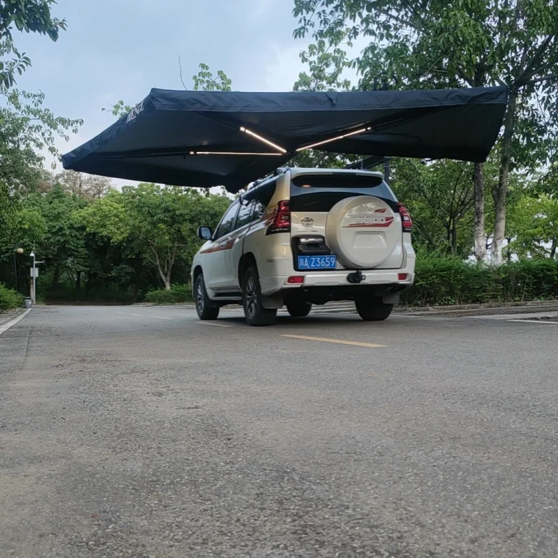 2M Car Awning,Factory Outdoor Car Camping Tents Foldabler Side Canopy 4x4 Car Tent Side Awning 270 Awning