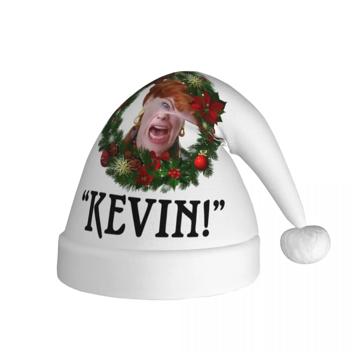 THE ORIGINAL Kevin! Home Alone Christmas Hats for Adult Men Women Santa Hat Cap Cosplay Gifts