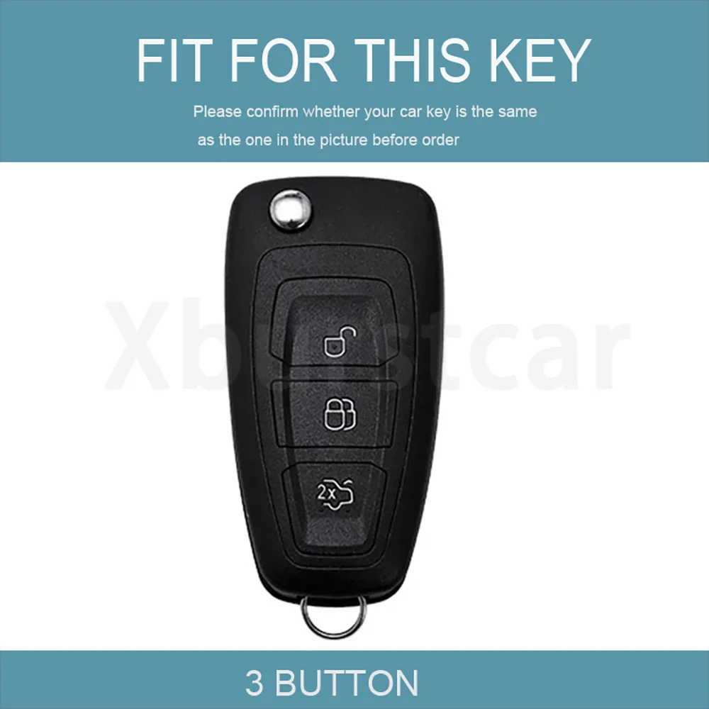 Auto Keyless Shell Fob Protector Car Folding Key Case Cover Bag for Ford Focus Mondeo Ranger Transit Tourneo C-Max S-Max Galaxy