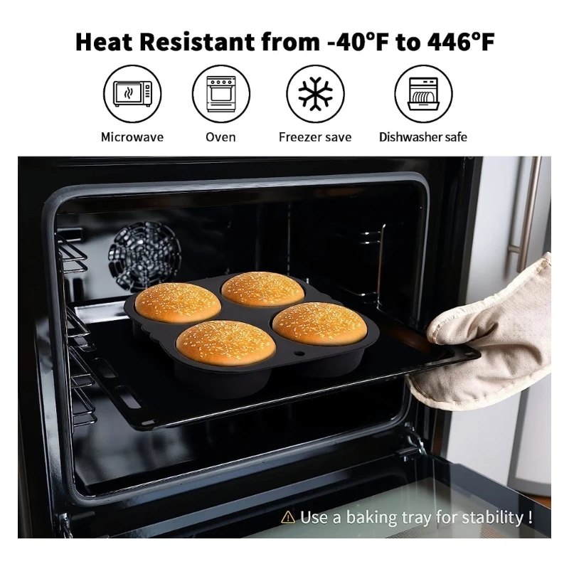 Stampo professionale per panini per Hamburger in Silicone per Hamburger per uso alimentare per adulti