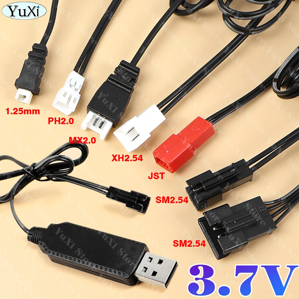 

1-20pcs LED Charger USB Cable 3.7V 7.4V For Lithium Battery Charger Forward RC Car Aircraft Part RC Quadcopter Toy Connector