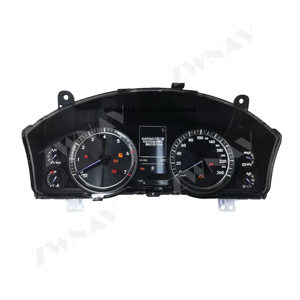 

ZWNAV Digital Dashboard Panel Virtual Instrument Cluster CockPit LCD Speedometer for LC200 LCD Instrument Panel