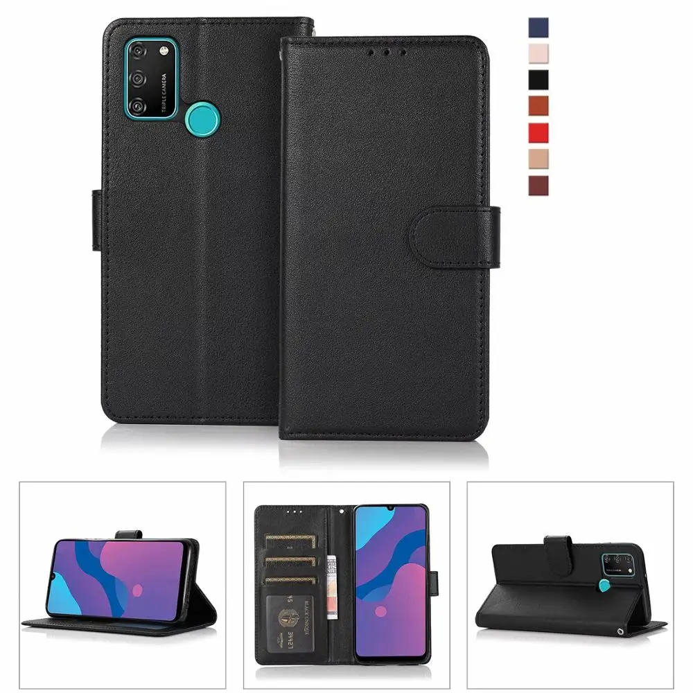 Leather Flip Wallet Case for Huawei Honor 10 9 20 Lite 9A 9C 9S 8A 8X 8S 7A 7S 7C 6A 10i 9i 20i Card Slots Funda Protect Cover