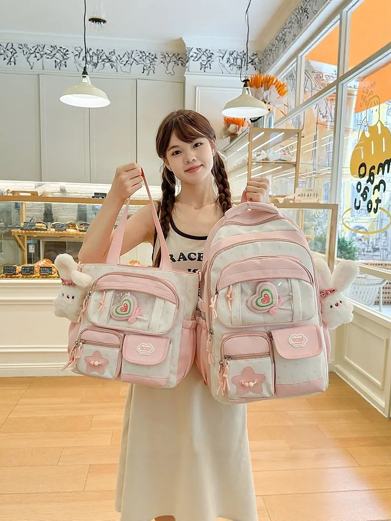 Multi Color Optional Japanese Ita Bag Backpack Clear Display Pocket Large Capacity Resistant Girl Student Daily Casual Rucksack