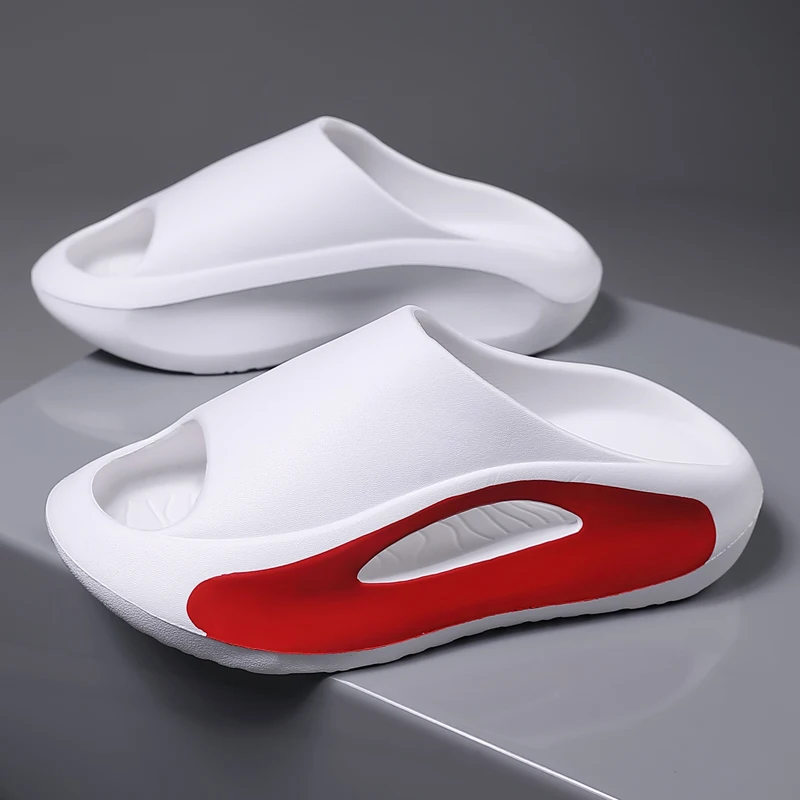 

Мужские и женские летние уличные шлепанцы с толстой подошвой, универсальные, нескользящие, для пляжа и повседневной носки