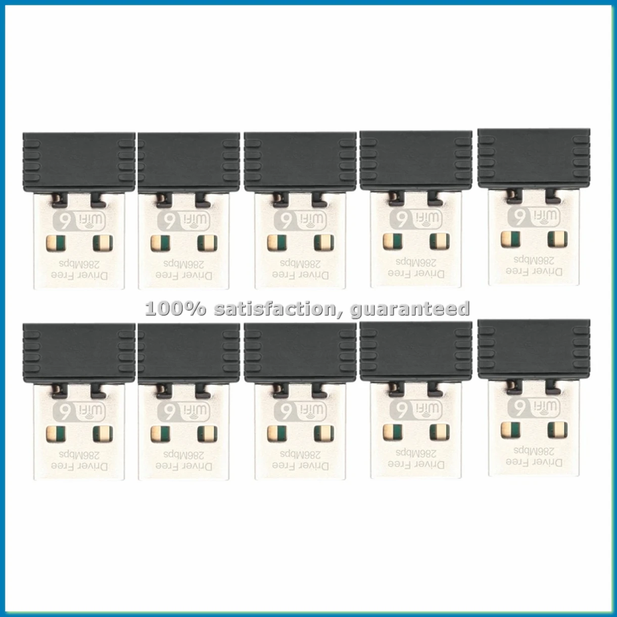 

10 шт. USB-адаптер Wi-Fi Беспроводная сетевая карта 2,4 ГГц Бесплатный драйвер WiFi6 Приемник 802.11ax для ПК Ноутбук Win 7 8 10 11-ABFT