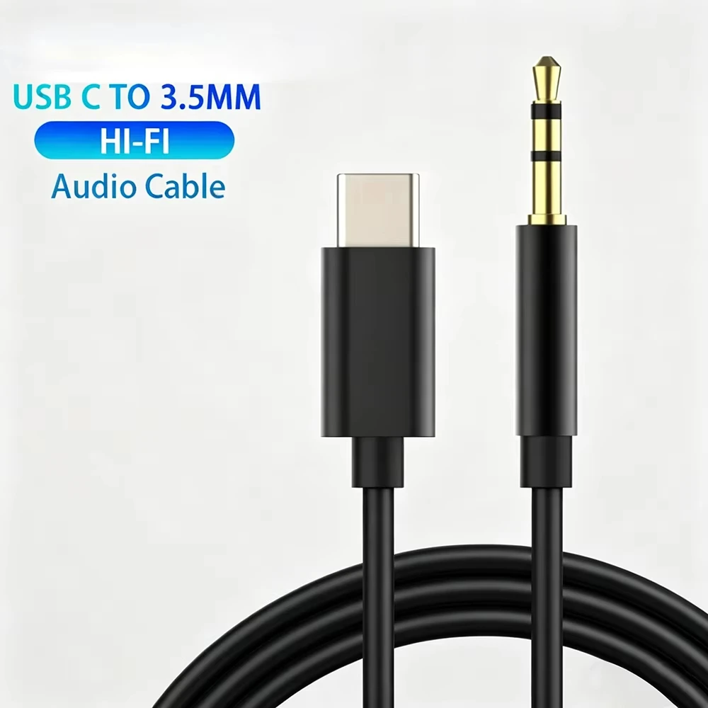 Type C To 3.5mm Aux Audio Cable Headset Speaker Headphone Jack Adapter Car Aux For Samsung S25 S26 Ultra Note 20 Plus Tab S7 S8
