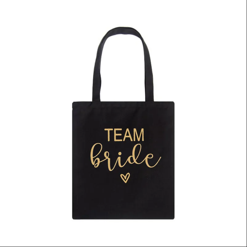 Female Shoulder Bags Bridal Bachelorette Party Shopping Tote Canvas Bag Casual Wedding Team Bride Graphic Fashion Women Handbag