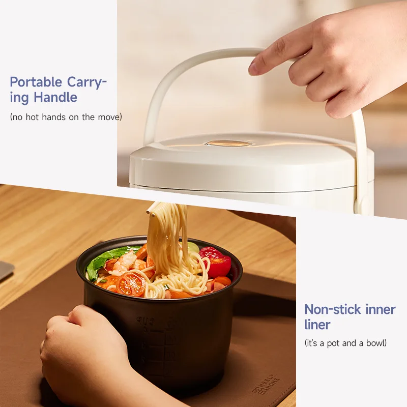 Мини-рисоварка 1,2 л, автоматическая бытовая кухонная электрическая машина для приготовления пищи на 1-2 человека, подогреватель еды, пароварка, маленькая рисоварка