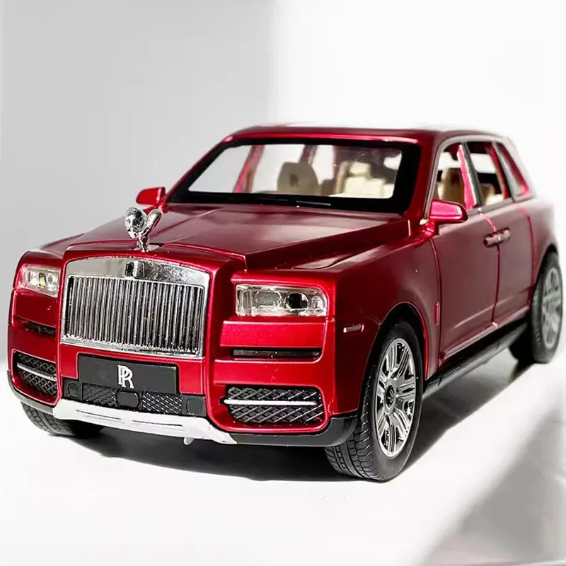 1/24 Rolls-Royce Cullinan SUV Toy Car Model Alloy Diecast with Pull Back Function and Sound Light Toys Vehicle Children\'s Gifts