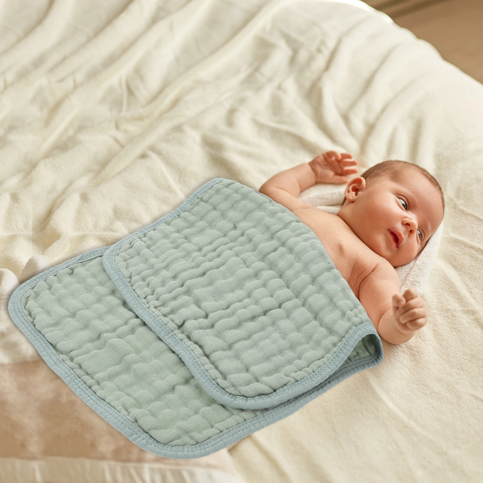 

6pcs Cotton Baby Towels Newborn Burp Cloths Washcloths For Girls Boys Soft Sweat Drool Cloth Quick-Drying Reusable Burping