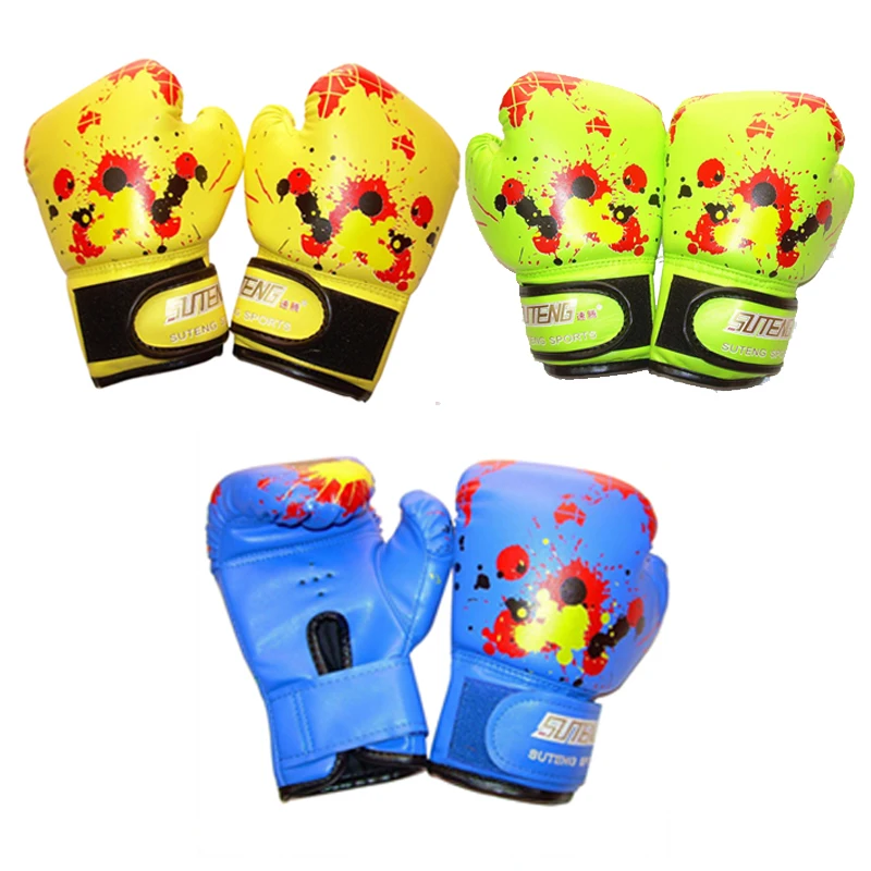 1 Pair Kids Boxing Gloves Punching Training Comfortable Workout Fight Exercise Mitts Boys Train Gym Glove Hand Protector