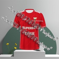 MOTO 24/25 GKS Tychy Football Jersey Polish Football Football Match Tshirt Summer Men Sports Short Sleeve Special Football Kit