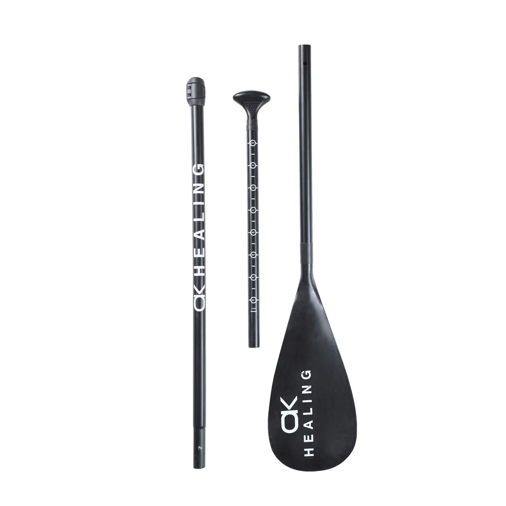 مجداف SUP مكون من 3 أقسام - عمود ألومنيوم قابل للتعديل وشفرة نايلون (ركوب الأمواج والتجول)