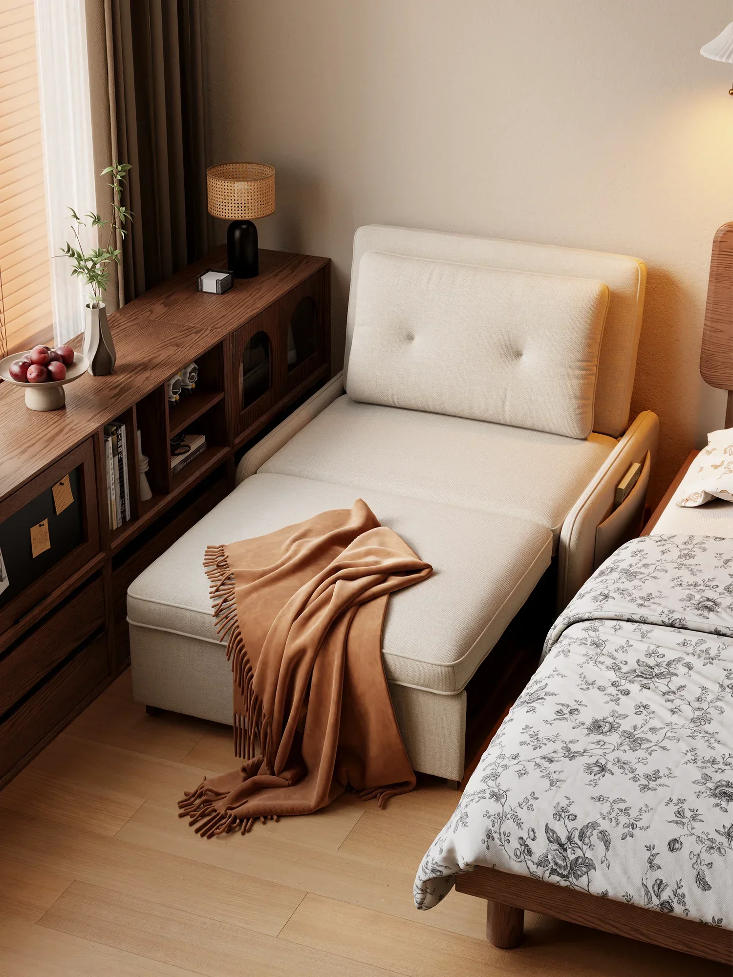 y9.3-Single sofa bed reclining and sleeping small apartment study bedroom household folding dual-purpose small sofa bed