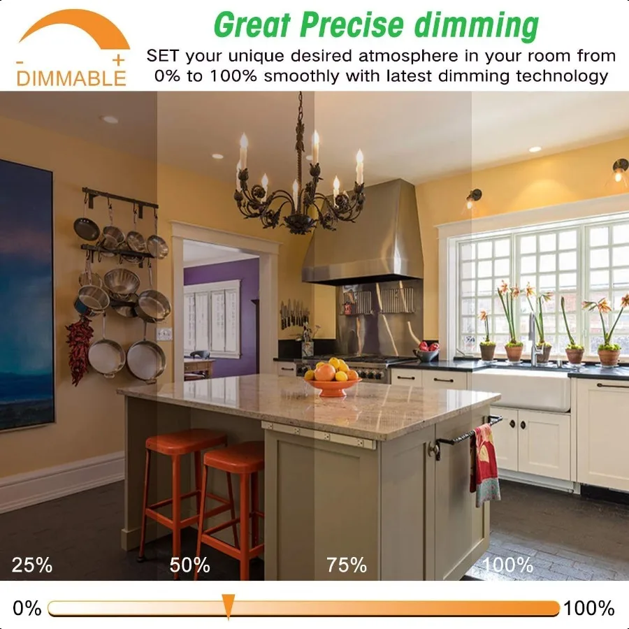 12Pack Dimbare E12 LED Kandelaar Lampen 40Watt Equivalent 2700K Warm Wit 450Lumen 4W B11 Kroonluchter Gloeilampen LED Filame