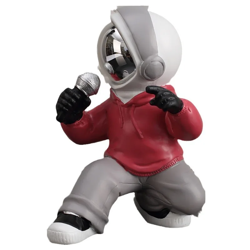 Modern Creative Hip Hop Astronaut Spaceman Figurine Decor for Living Room Wine Cabinet Kids Room Home Craft Ornament