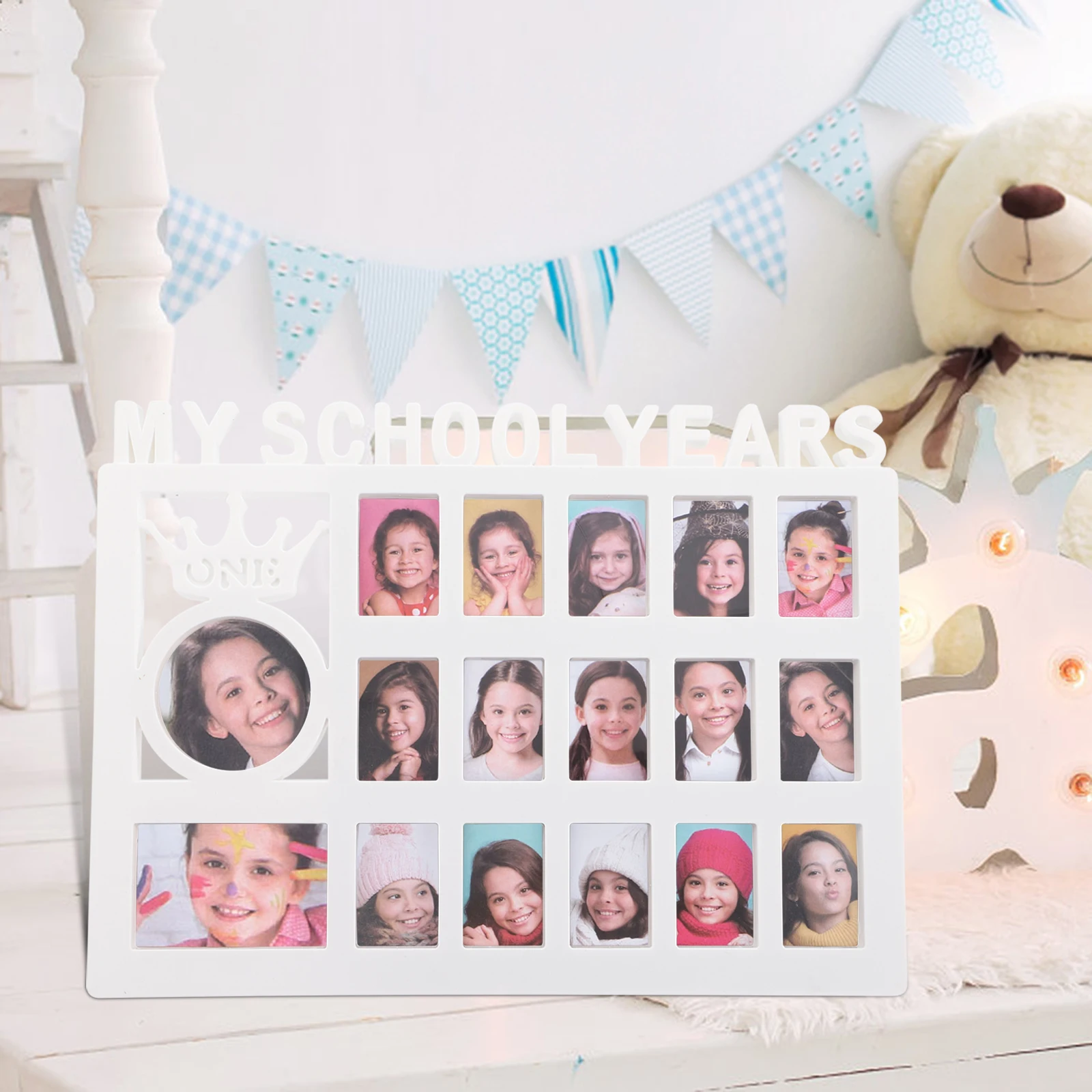 

Growth Photo Frame Decoration School Year Picture Kids Photos Plastic Frames Hanging Dust-proof