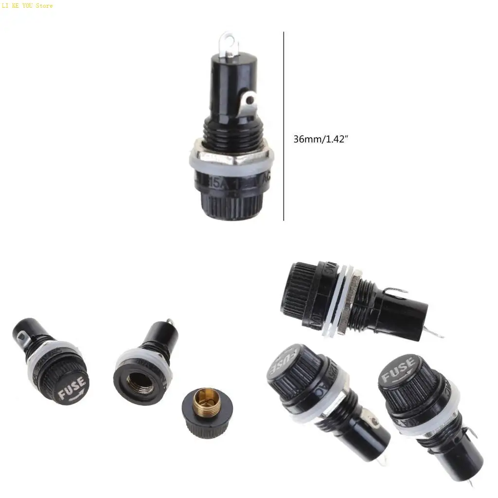 

W3JE 10 шт. переменного тока 250 В 13 А на электрической панели держатель предохранителя 5x20 мм для радио Auto St