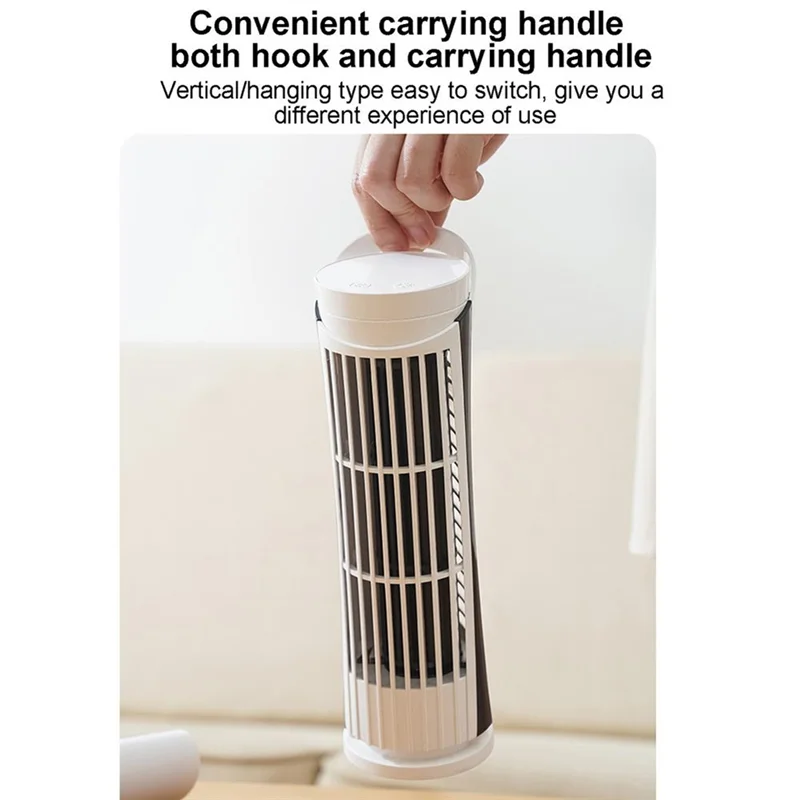 AB41-Bedroom Desk Mini Tower Fan Table Cooling Fan 2-Speed Wind Speed Adjustment Electric Desk Fan