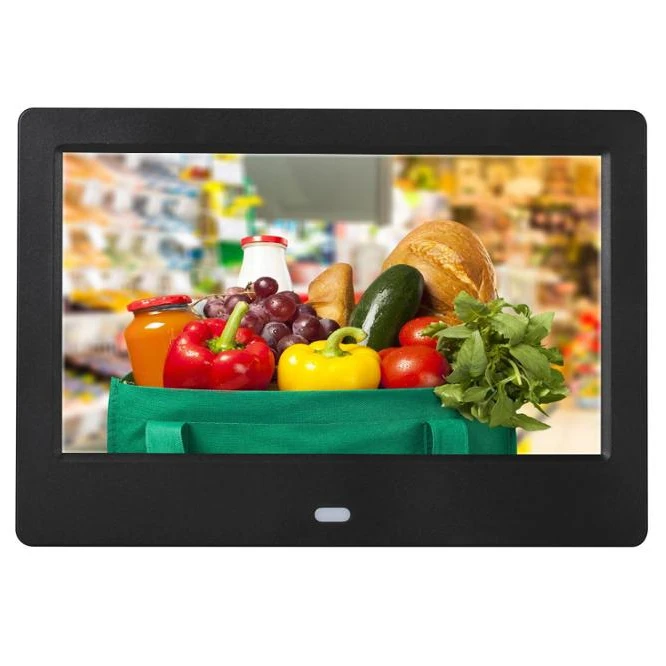Small Digital Photo Frame 7 Inch Supermarket Shelf Loop Video Advertising Display/Small Video Display Screen