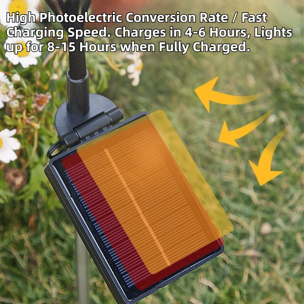 

6/9 Head Butterfly Solar Garden Lights 8 Light Modes Realistic Solar Landscape Lights Decorative Smart Sensor