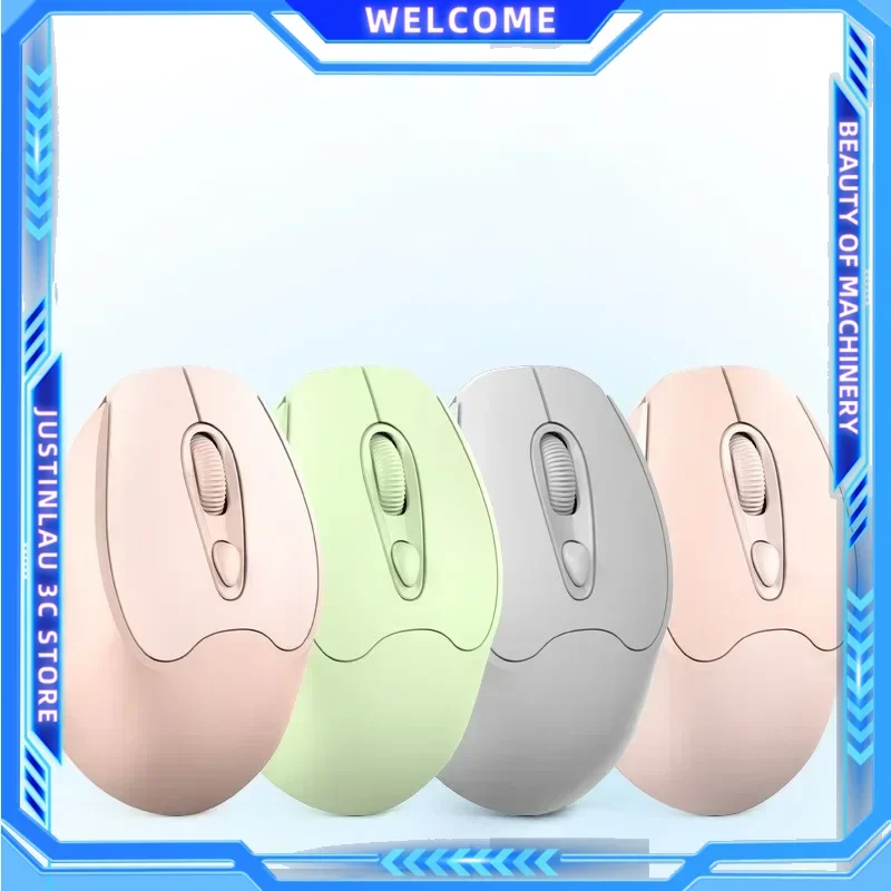 2.4G Wireless Mouse Battery Macaron Multicolor Portable Ergonomic Gaming Mouse Wireless Computer Mause Mute Mouse For Laptop PC