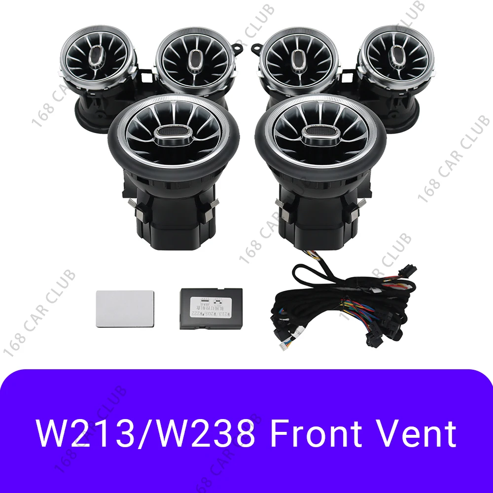 Led Lucht Ventilatieopeningen 3d Draai Tweeter Luidspreker Voor Mercedes Benz W213 W238 E53 E63 E-Coupe Auto 64 Kleuren Lnterior Decoratieve Verlichting