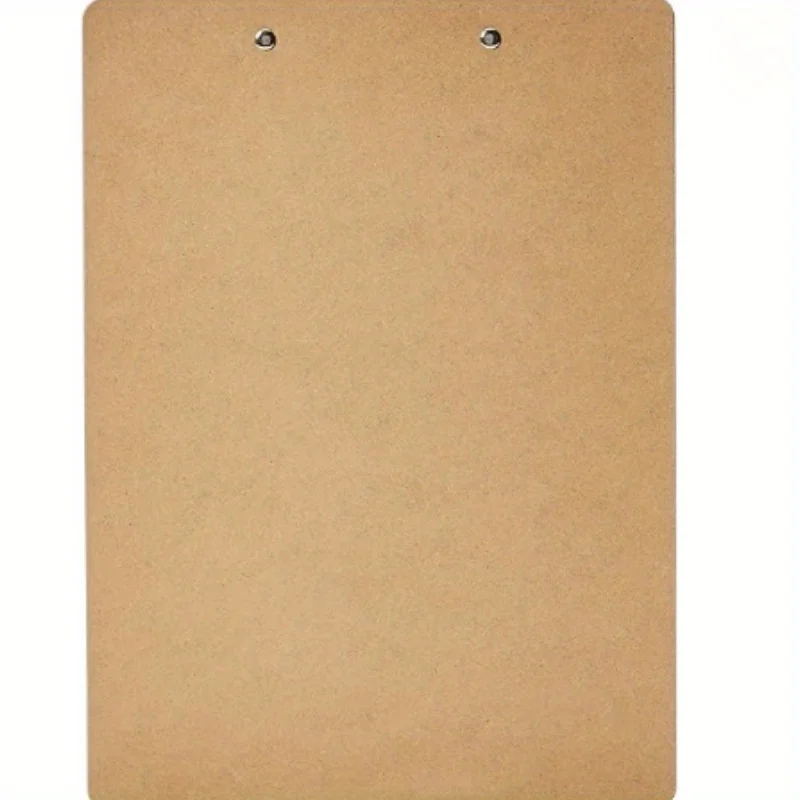 

Basics Hardboard Office Clipboard Wooden file board clamp Writing pad for office memo folder- 1-Pack