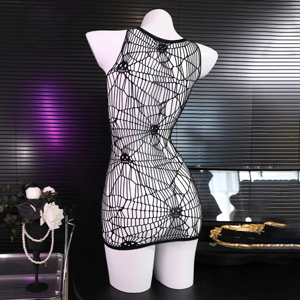 منظور NetClothing المرأة مثير باس النوم المنزل فندق جوفاء شبكة منظور فاسق مثير بلا أكمام للمنزل