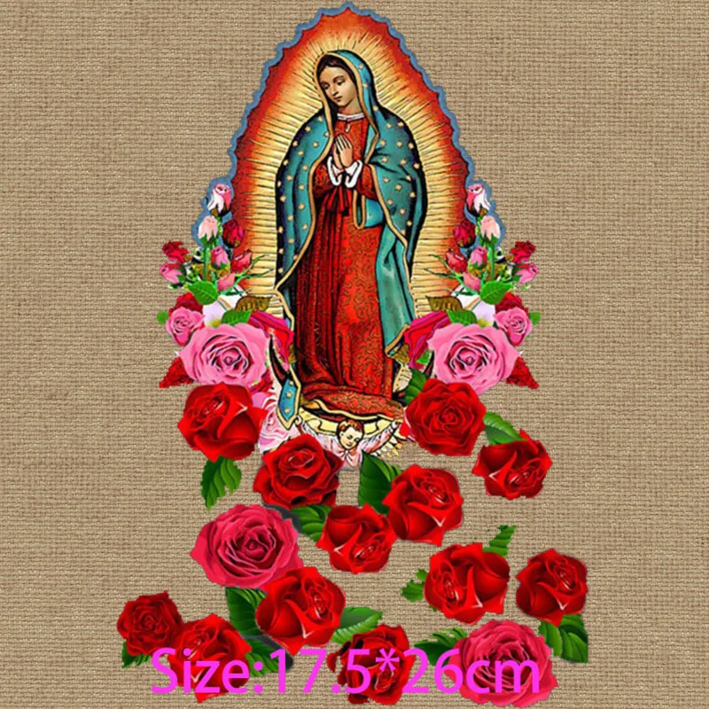 Digital Print Transfer Film Religious Christian Faith Transfers for Clothes Bebe Abuela Our Lady Virgen de Guadalupe Mom Gigi